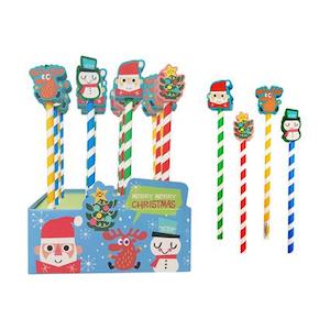 Products: Xmas Pencil w/ Eraser Topper
