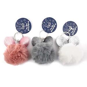 Easter: Pom Pom Keyring Bunny