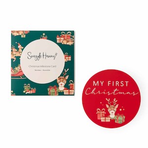 Snuggle Hunny: Reindeer Reversible Single Milestone Card