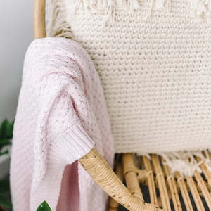 Snuggle Hunny: Snuggle Hunny Blush Pink | Diamond Knit Baby Blanket