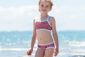 Girls Classic Bikini Bundle Red Stripes