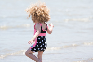 Girls Swimwear Nz: Girls One Piece Pink Hearts Racerback Swimsuit