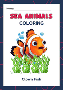 Childrens Swimwear Nz: Free Printable Download - Colouring In Sea Animals