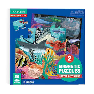 Puzzle: Mudpuppy Depths Of The Sea Magnetic Puzzle Double-Sided 20pc