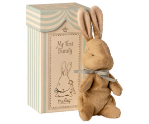 Soft Toy: Maileg My First Bunny - Light Blue