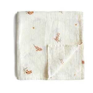 Mushie: Mushie Organic Muslin Swaddle -  Flowers