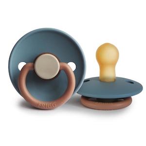 Pacifiers: FRIGG Colour Block Rubber Pacifier - Breeze