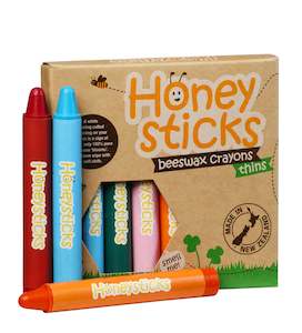 Honeysticks: Honeysticks Beeswax Crayons Thins (4-6 yr)