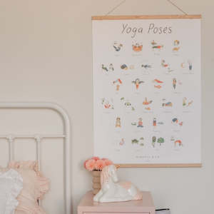 Decor: Mindful & Co Kids Wall Print - Yoga Poses