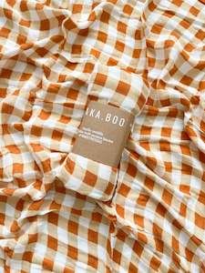 Swaddle: SEAKA.BOO Cocoa Gingham x Sans Agency