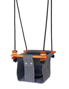 Solvej Swings: Solvej Baby & Toddler Swing - Smokey Grey