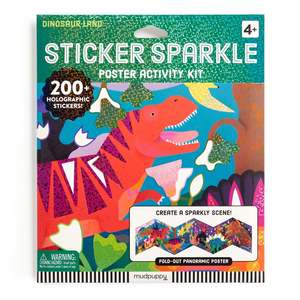 Mudpuppy: Mudpuppy Sticker Sparkle Activity Kit - Dinosaur Land