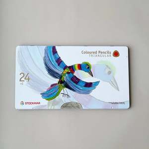 Play: Stockmar Triangular Colour Pencils Metal Case - 24 Colours