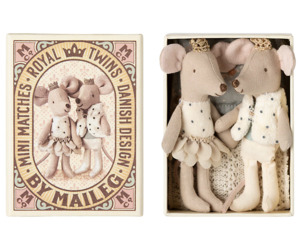 Play: Maileg Royal Twin Mice in Matchbox
