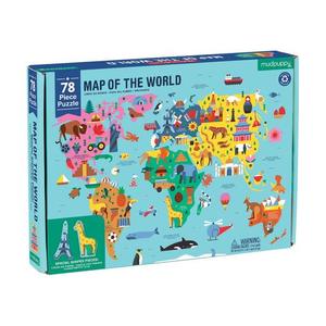 Mudpuppy: Mudpuppy Map of the World 78pc