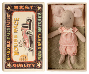 Maileg Little Sister Mouse in Matchbox