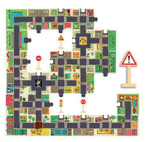 Djeco The City Giant Pop-to-Play Puzzle 24pc