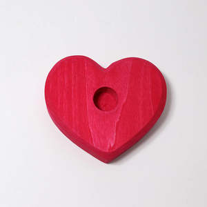 Decor: Grimm's Candle Holder - Heart | Red