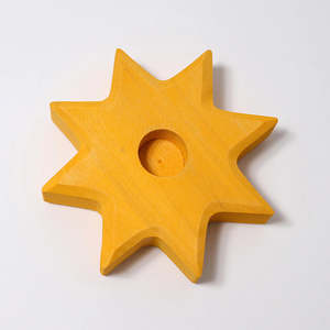 Decor: Grimm's Candle Holder - Star | Yellow