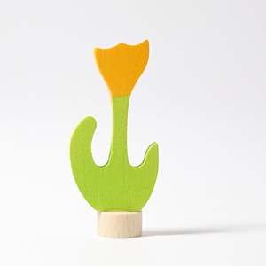 Grimm's Candle Holder Decoration - Tulip | Yellow
