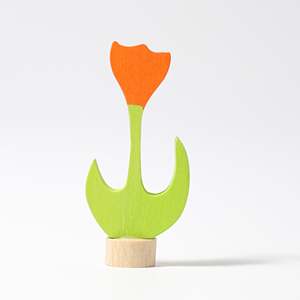 Grimm's Candle Holder Decoration - Tulip | Orange