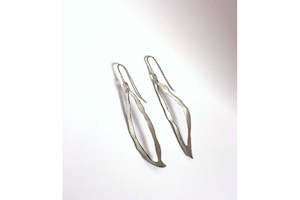 Jacqueline Morren: Open Fused Silver Earrings