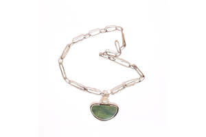 Silver Framed Pounamu Necklace