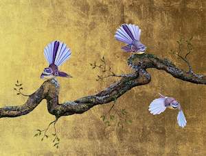 Anna Gibbs: Pīwakawaka Dancing on Lichen