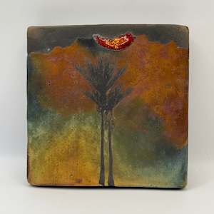 Mark James: Square Wall Tile Nikau Sunshower (ed. 164)