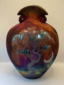 Mark James: Raku Vessel Rata Moon (ed. 156)