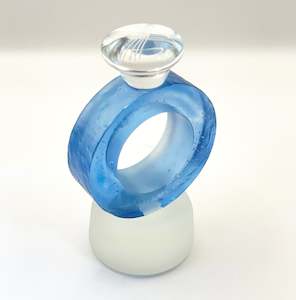 Karin Barr: Flosculus Ring Series  Aqua