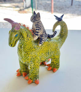 Friend#16 (Cat and bird on a goat)