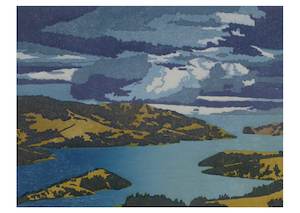 Saskia Van Voorn: Southerly Akaroa Harbour unframed