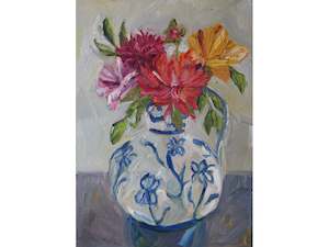 Harriet Millar: Vase of summer blooms