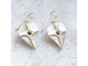 Adele Stewart 1: Cyclamen leaf earrings