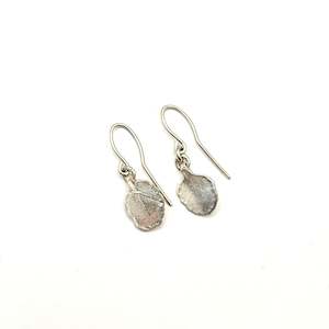 Silver Beech print silver earrings