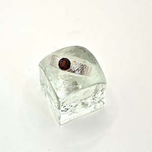Sterling Silver and Garnet Ring