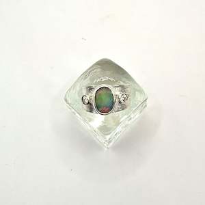 Rachel Lambert: Sterling Silver and Rose cut Opal ring