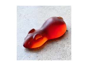 Rebecca Heap: Cast Glass Sugar Mice - Orange Red