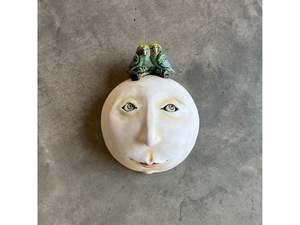 Large Round Wall Mask Love Birds