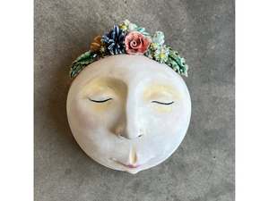 Small wall mask - floral garden