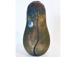 Raku Enamel Vessel Rimu Moon