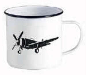 Enamel Mug Ka Pai Kiwi Plane