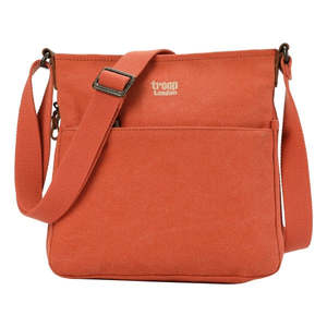 Classic Zip Shoulder Bag - Small Orange