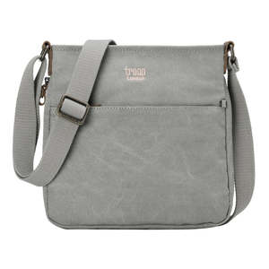 Accessories: Classic Small Zip Top Shoulder Bag - Ash Grey