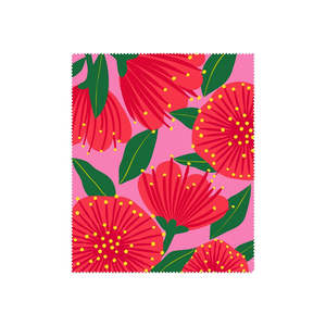 Bright Pink Pohutakawa Lens Cloth