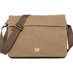 Handbags Wallets: Classic Flap Front Messenger Bag - Brown