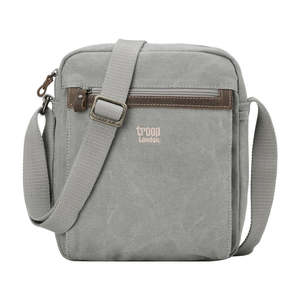 Handbags Wallets: Classic Zip Top Cross Body Bag - Ash Grey