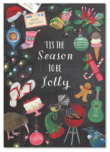 Cards: Xmas Card Christmas Kiwiana