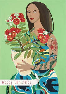 Xmas Card Wahini Christmas Flowers